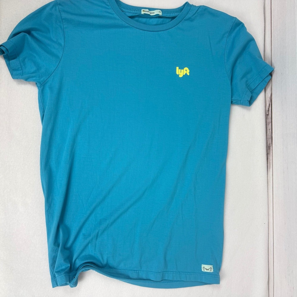 Marine Layer Lyft Short Sleeve T Shirt Blue Soft Tee Size XS Unisex